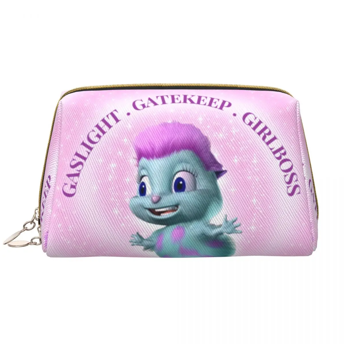 Bibble Says Gaslight Travel Cosmetic Bag Cartoon Fantasy Girlboss Makeup Toiletry Organizer Ladies Beauty Storage Dopp Kit