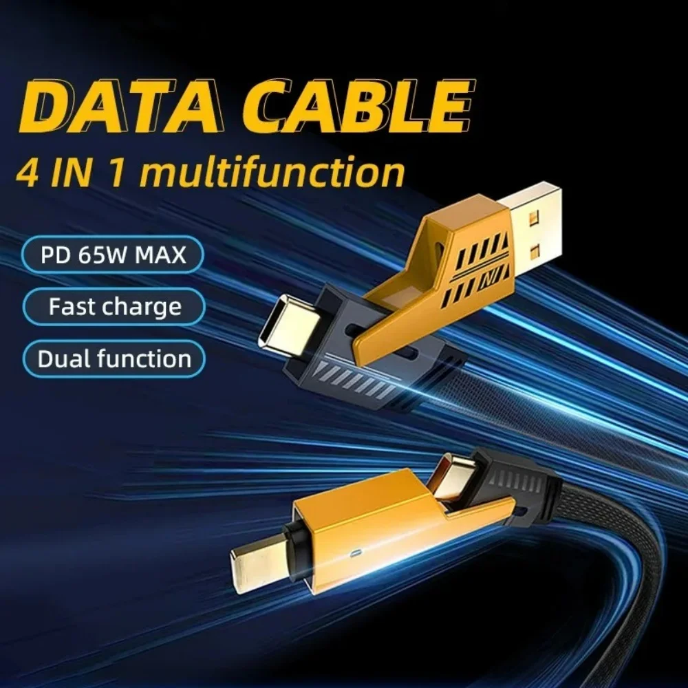 4 in 1 USB Type C Cable Type C TO C PD 65W 27W LIGHTNING Fast Charging Mech Cable For iPhone Samsung Xiaomi HUAWEI OPPO One Plus image 2