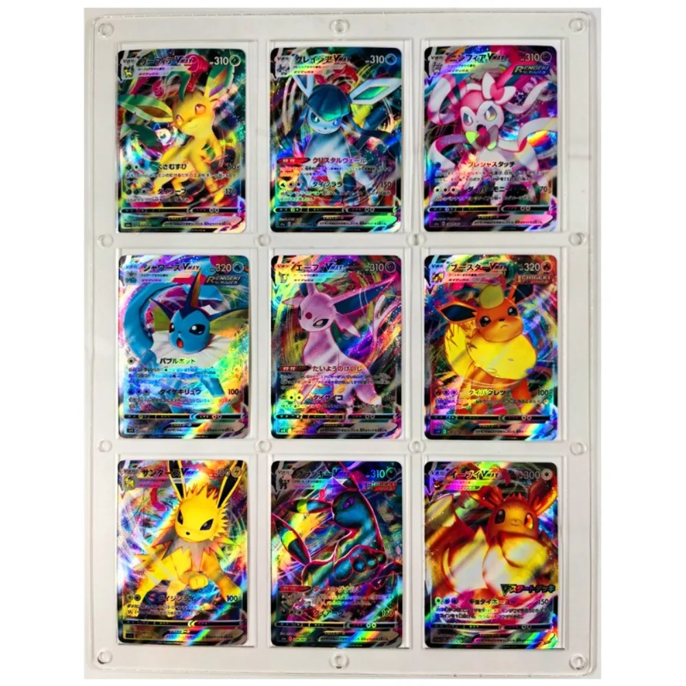 

DIY голографические 9 шт. PTCG Pokemon Flash аниме фигурка коллекционная карта японский Eeveelution Eevee Vaporeon Espeon подарок