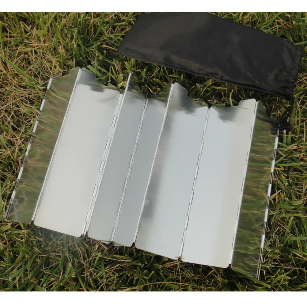 

10pcs Outdoor Aluminum Windscreen Foldable Stove Windshield For Camping Picnic Hiking Cooking Fuel Saving Easy