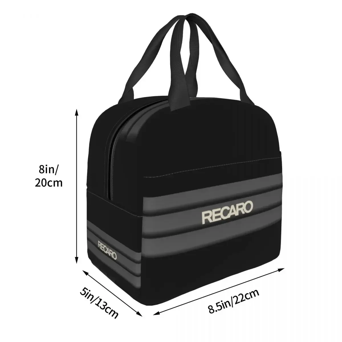 Recaros Logo Insulated Lunch Box for Women Reusable Thermal Cooler Lunch Bag School Food Picnic Container Tote Bags