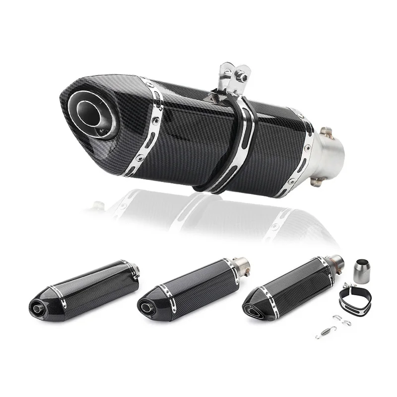 51MM Universal Motorcycle Exhaust Pipe Muffler Racing Escape AK Exhaust Moto For Yamaha R15 TMax 500 FZ6 CB400 Er6n CB650