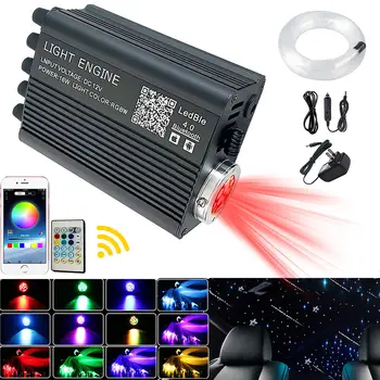 16W RGBW光纖星空吸頂燈組 100-500顆閃爍星光車頂燈 星空光纖燈 智慧型APP控制 居家裝飾 8 最佳銷售 星光頂篷套件 - №3