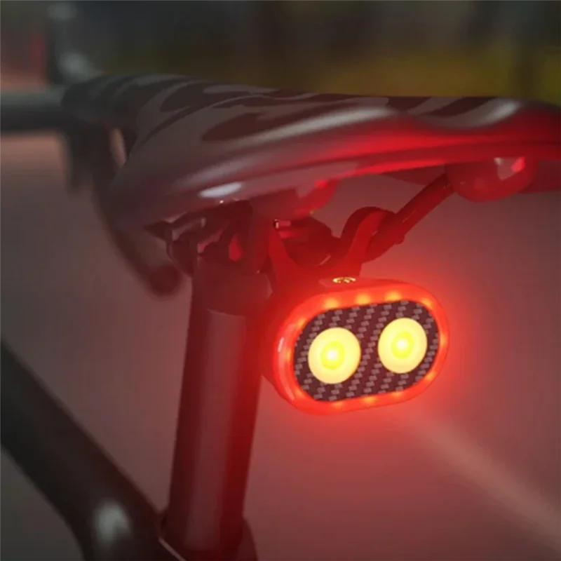 

A51Q-Road Bike Bicycle Tail Light IPX6 Waterproof Rear Taillight Type-C Charging 600MAH Cycling Accessories