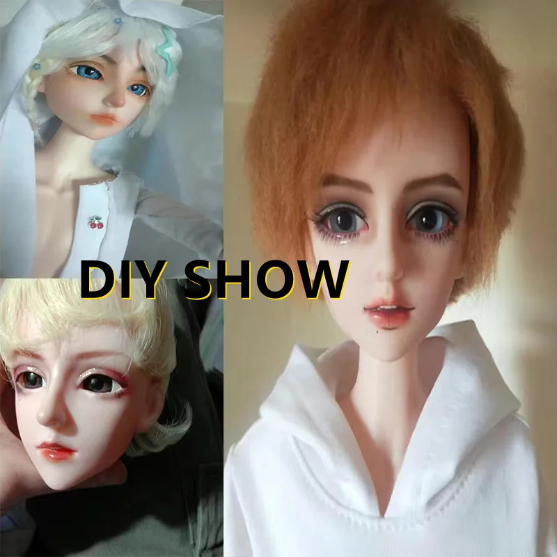 60cm Male BJD Doll Practice Makeup Doll Head or Whole Doll 21 Joints Movable DIY Doll Boyfriend Dolls Kids Doll Girls Toys Gift