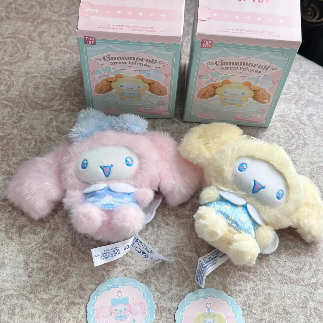 Genuine Sanrio Cinnamoroll Sweet Friends Series Plush Blind Box Surprise Mystery Box Cute Bag Pendants Desktop Ornament