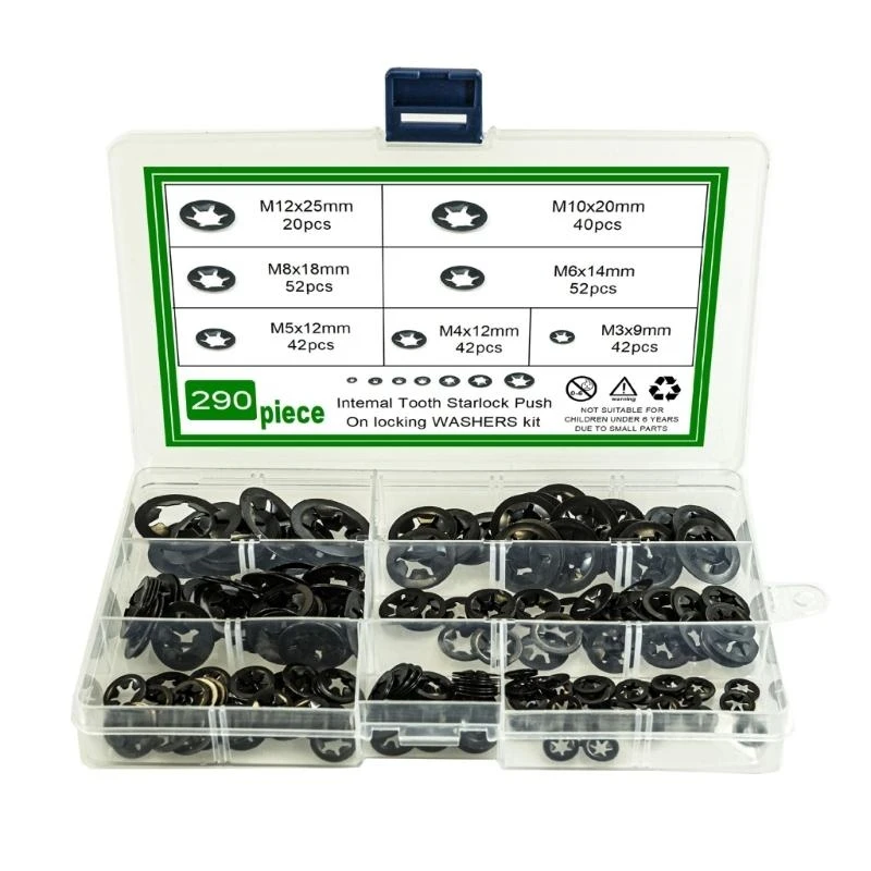 

Internal Tooth Star Lock Washers 7Sizes Fasteners for Various Applications