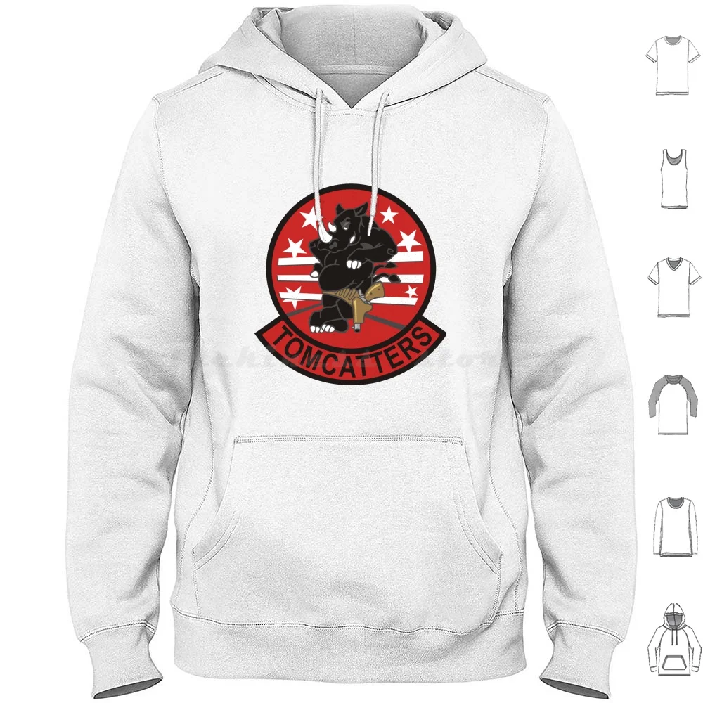 F / A-18 Rhino Vfa-31 Tomcatters Hoodies Long Sleeve Rhino F18 Hornet Super Hornet Navy Vfa 31 Tomcatters Fighter