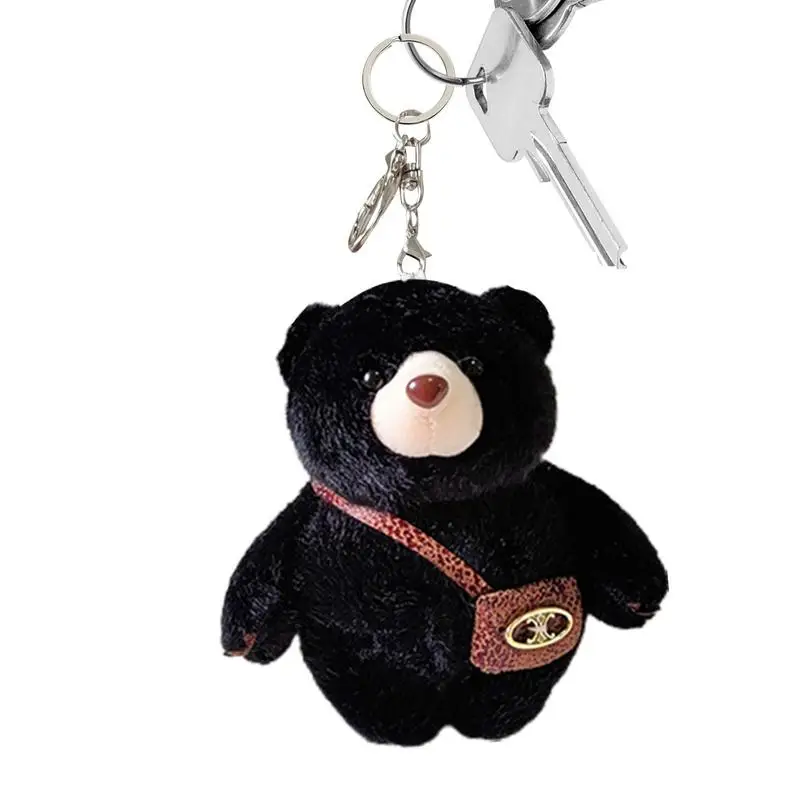 

Cute Bear Keychain Plush Doll Keyring Car Key Chains Bag Charm Pendant Kid Keychains Key Accessories For Girls