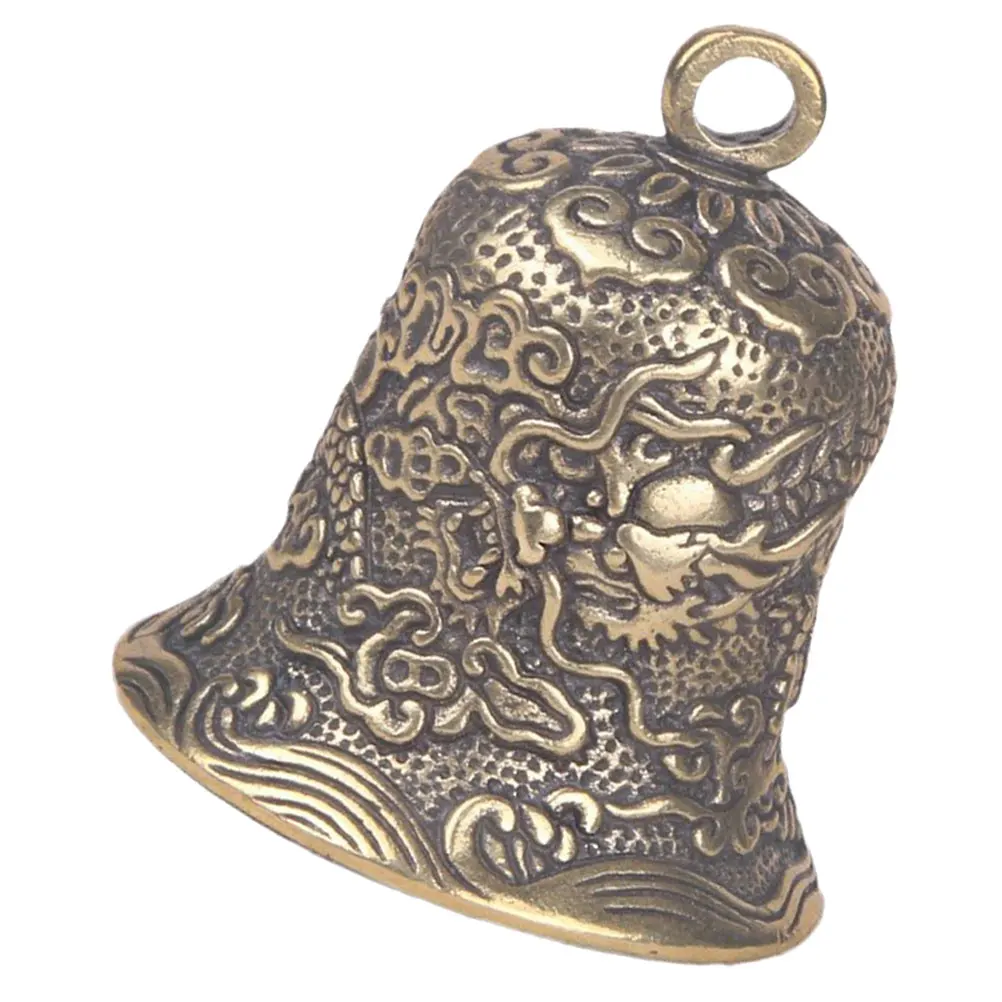 

Brass Dragon Charm Embossment Pendant Decor Mini Hanging Ornaments for DIY Crafts Embossment Bell Decor Keychains