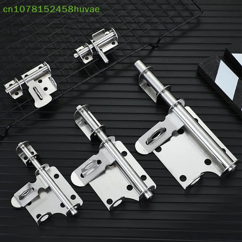 مجموعة واحدة من أجهزة المنزل بمشبك مزلاج منزلق من الفولاذ المقاوم للصدأ - قفل بوابة أمان للمرحاض والباب