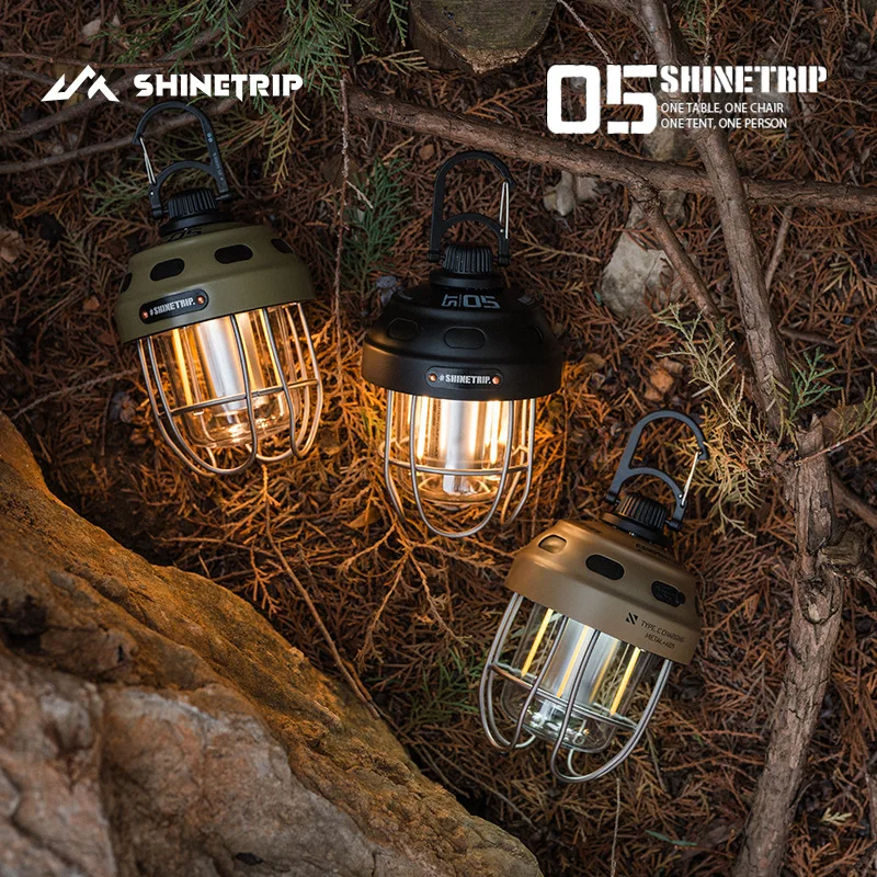 

Фонарь для кемпинга ShineTrip, USB-перезаряжаемый, с регулировкой 3 цветов, ретро-светодиодный, портативный, ручной, для палатки