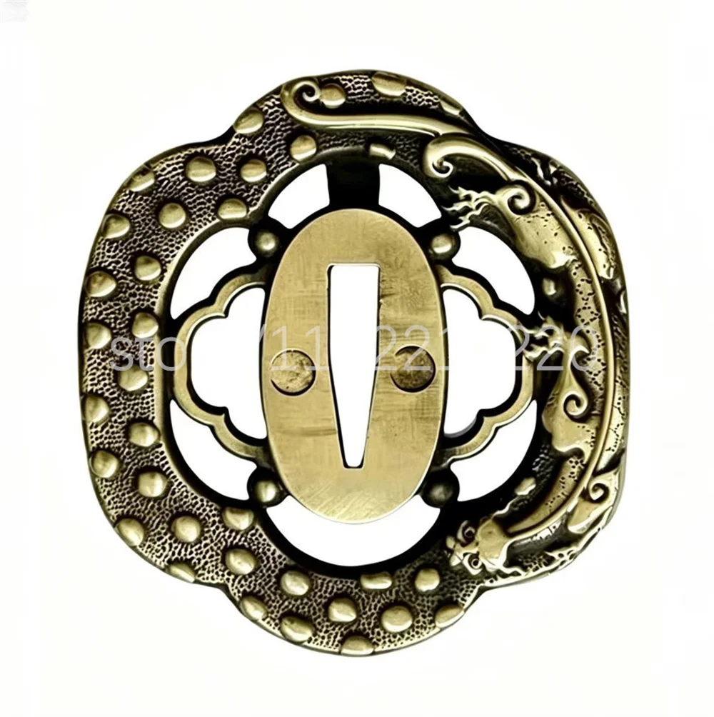 Exquisite Handle Sword Parts Copper Brass Tsuba Handguard Guard For Japan Samurai Katana Tachi Sword Fittings Accessory