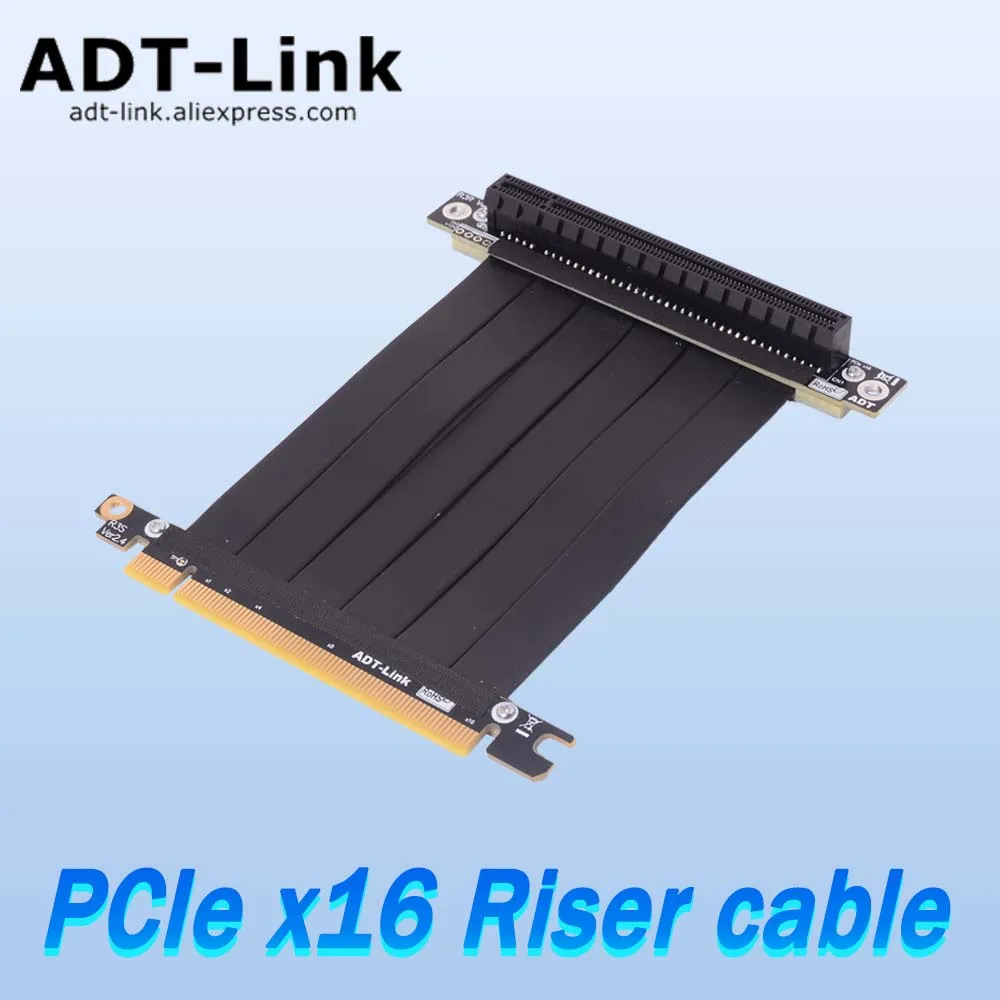 PCI-E x16 3.0 Male to Female Riser Extension Cable High-Speed 128Gbps Graphics Card PCI Express 16x Ribbon R33SL,R33SF R33SR