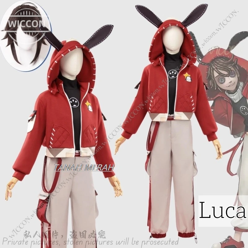 Luca Balsa Game Identity V New Role-Playing Prisoner Skin Cosplay Costume Wig Daily Outfit Comic-Con Combat Disguise Halloween