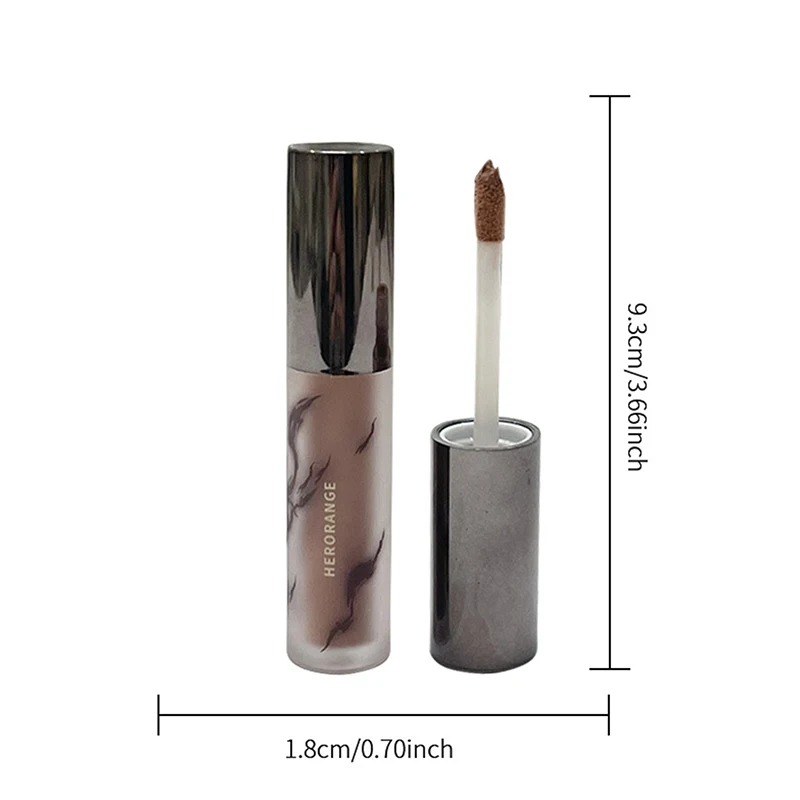 HERORANGE Lip Glaze Waterproof Smoky Red Matte Lipstick Velvet Lip Gloss Non-drying Nude Brown Lips Tint Mud Makeup Cosmetic