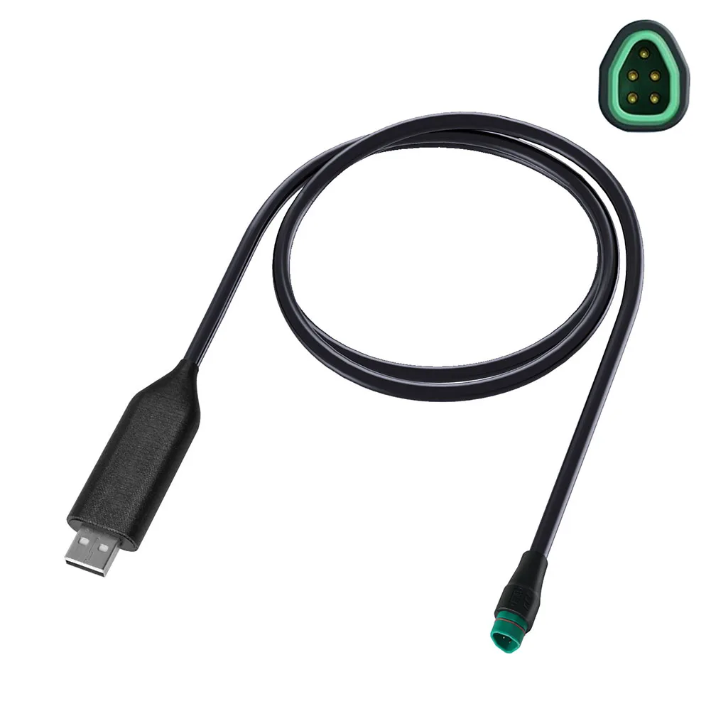 

Electric Bicycle Mid-Drive Motor USB Programming Cable 5 Pin Waterproof Connector CAN Version For Bafang For BBS01/02 E-Bike