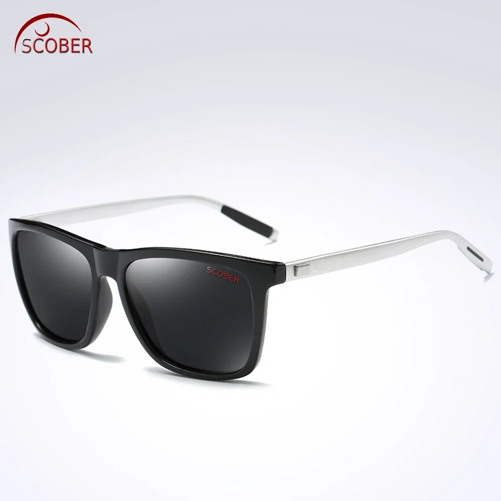 New Rushed Retro Square Al-mg Leg Men Polarized Sun Glasses Sunglasses