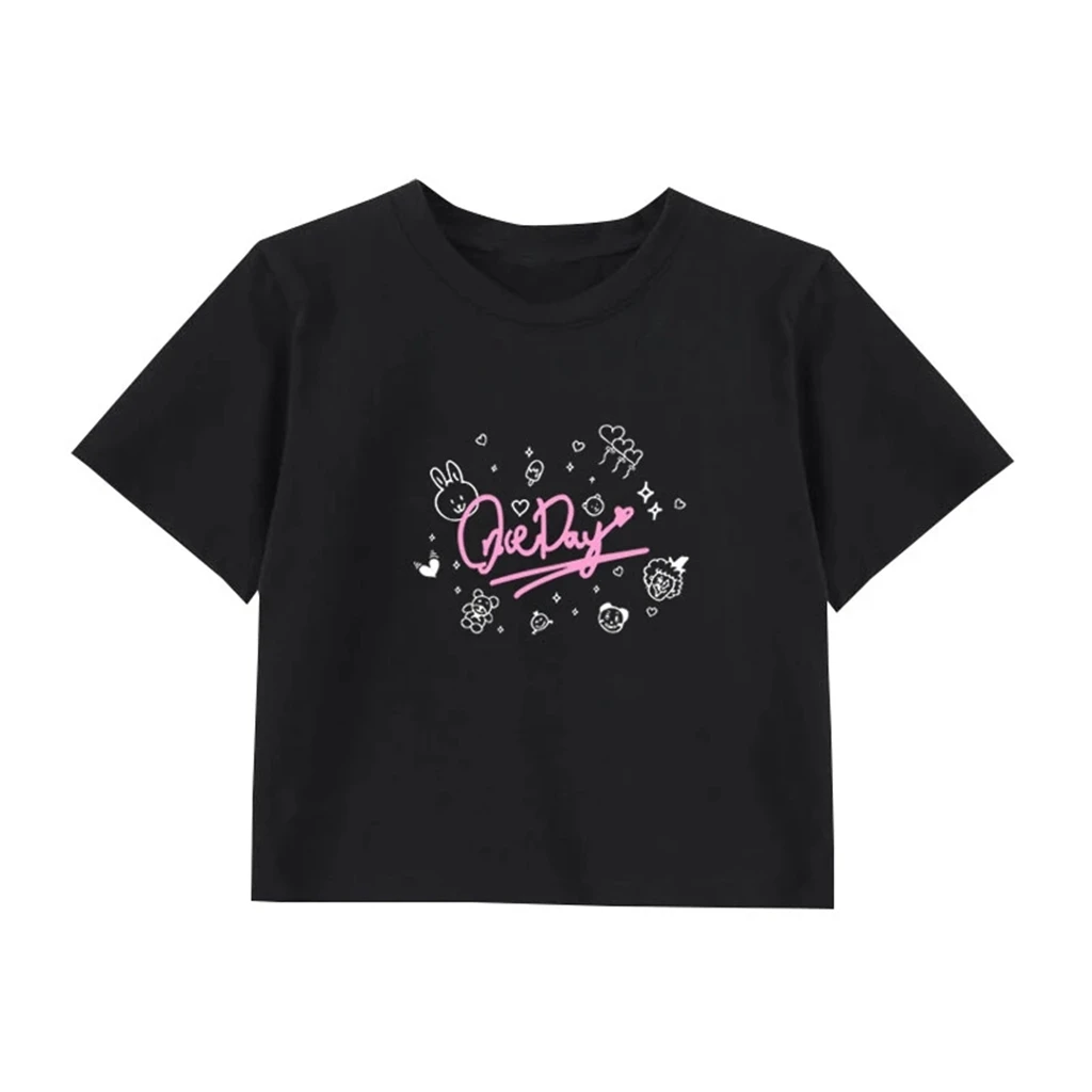2026 Star Same T-shirt TOP PHOTO Printe TShirt Kpop Summer ONCE DAY ALIVE Pullovers Women Korean Style Summer Oversized Tshirt