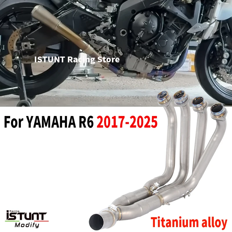 

Slip On For Yamaha R6 YZF-R6 YZF R6 2017 - 2025 Motorcycle Exhaust System Espace Moto Front Link Pipe Connect Original Muffler