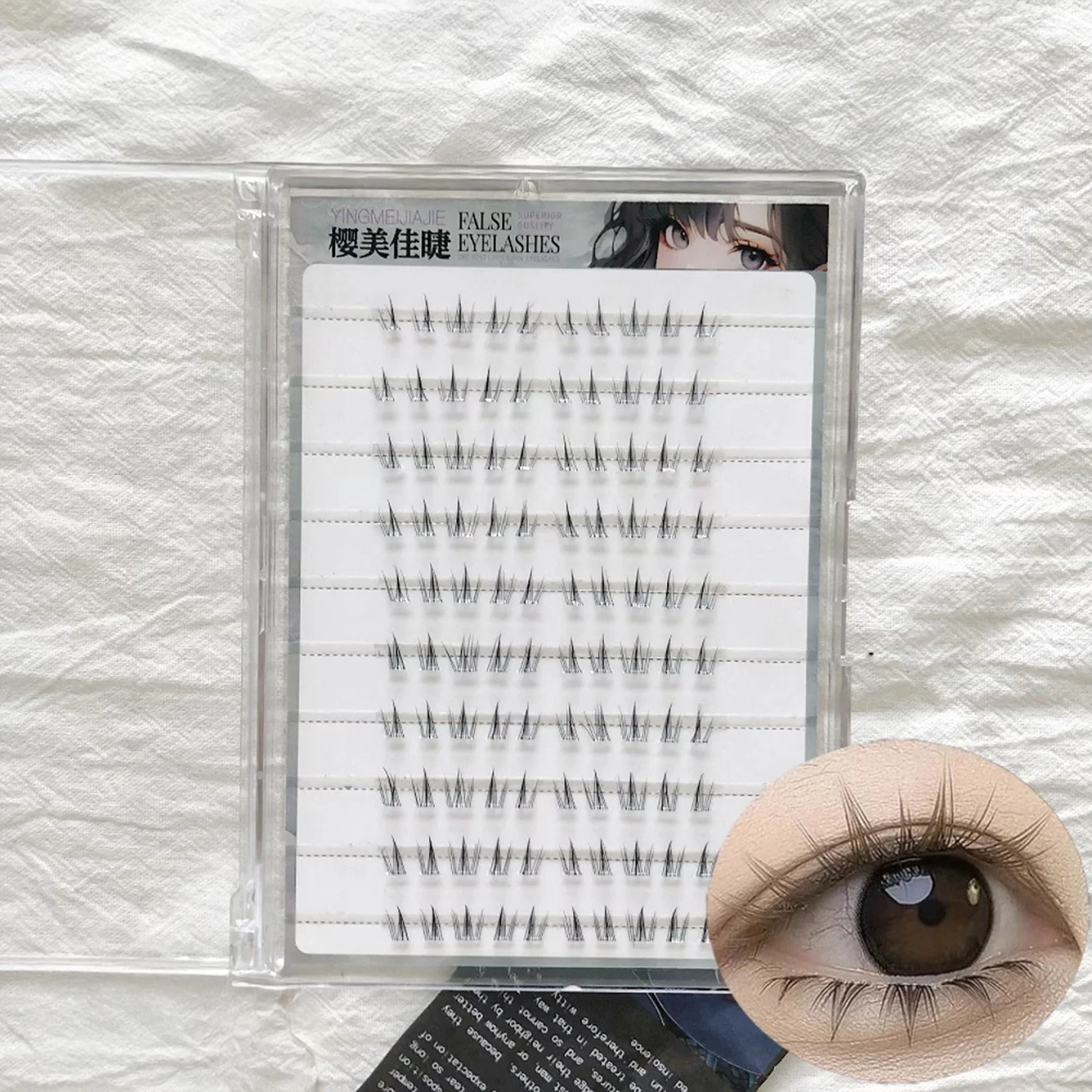 6/10/20 Reihen, kein Kleber, Sonnenblumen-Unterwimpern, natürliche individuelle Wimpernverlängerung, Cluster, tägliches Make-up, vergrößern Sie Ihre Augen – Detail 6