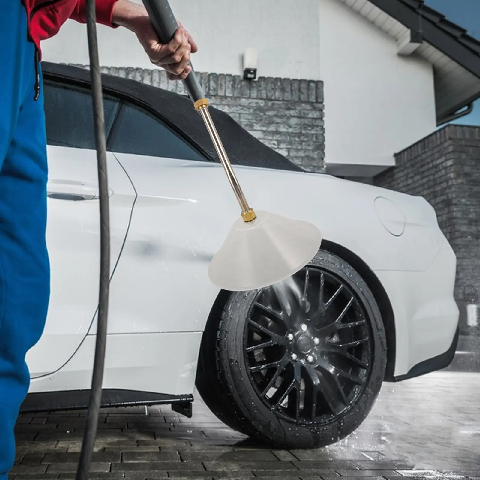 1Set High Pressure Splash Guard Iron Plastic Car Cleaning Sprayer Splash Cover for Hose Washer Garden Water Hose