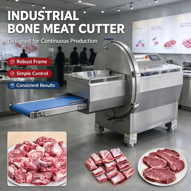 Automatic Stainless Steel Frozen Rib Bone Saw Adjustable Thickness Meat Cutter Machine Pig Sheep