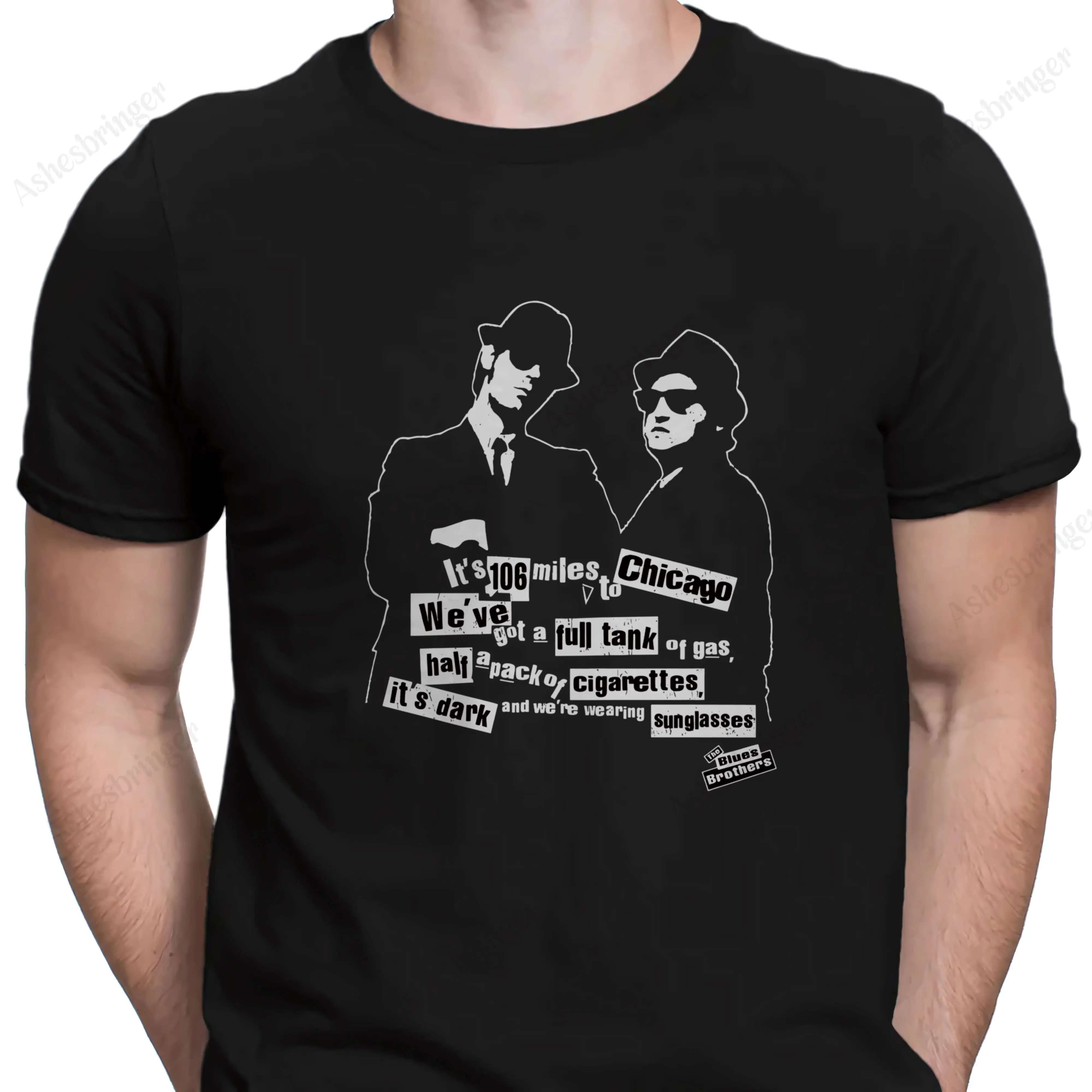 Image of The Blues Brothers – Wir haben einen vollen Gaspanzer. Humor-Grafik, lustiges T-Shirt, Street-Casual-Style-T-Shirt für Männer und Frauen