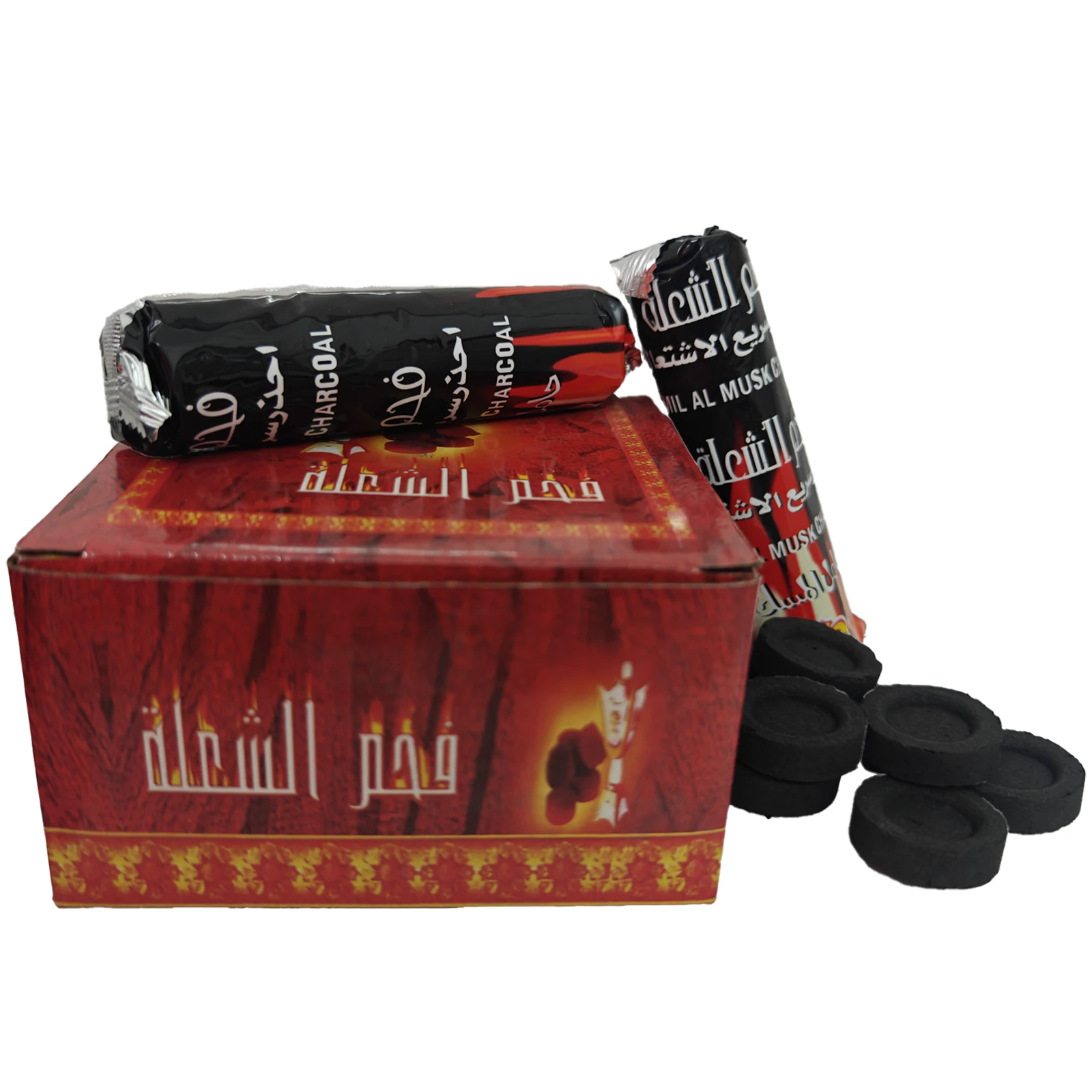 80pcs/set Quick Light Charcoal Briquettes, Charcoal Disk Lights, 33mm/1.29inches Hookah Charcoal, Instant Coal Tablet