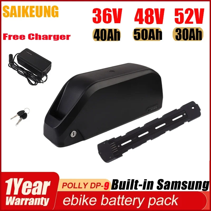 36v 48v 52v Rechargeable Lithium Battery Hailong Polly DP-9 20ah 24 30 35 40ah 50ah 60ah 1000w 1500w 2000w Electric Bike Scooter