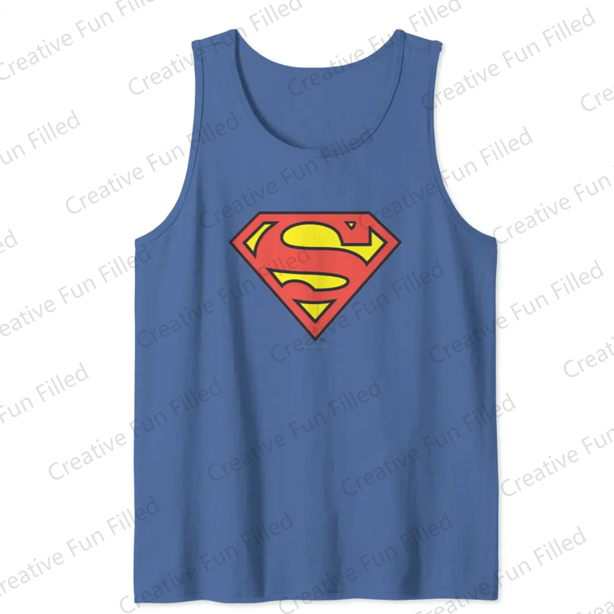 2024 New Arriavl Summer GYM Vest Superman Logo Tank Top Vest Environmental Protection Material For kid/Adult Tee Oversized