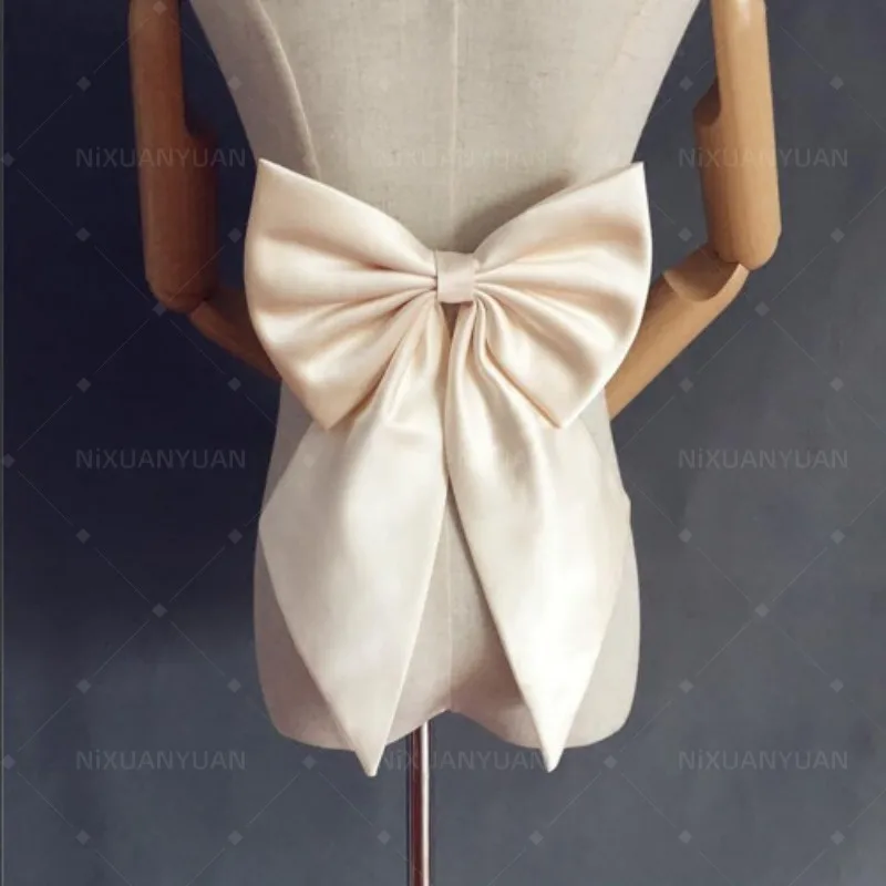 Wholesale Satin Bow Wedding Dress Knots Removeable Bride Dresses Knots Decorative Bow DIY