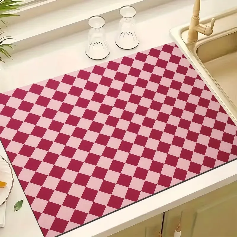 Kitchen Drainage Mat Welcome Santa Reindeer Cushion Super Absorbent Espresso Maker Support Pad Afternoon Tea Table Mat