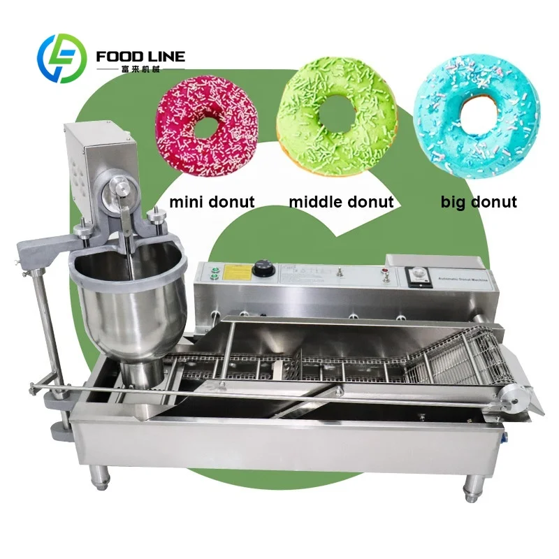 Customized Doughnut Production Device Donut Deep Fryer Automatic Conveyor Hopper Feeding For Pastry Retail Business