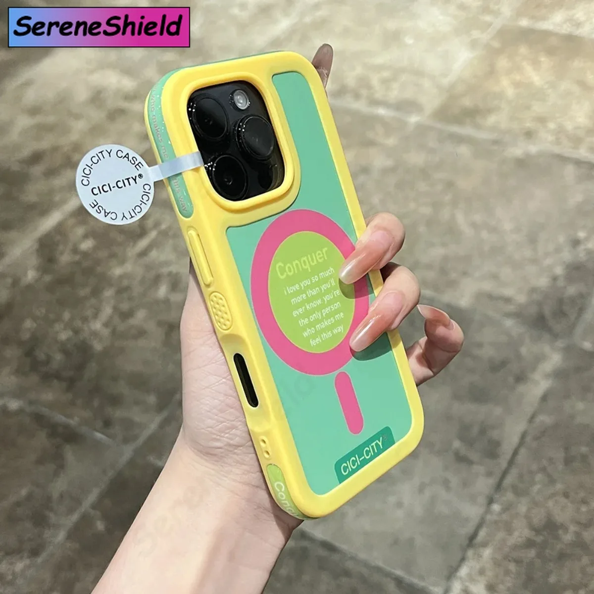 

Colorful For Magsafe Magnetic Wireless Charging Phone Case For iPhone 17air 16 15 Pro Max Shockproof Bumper Protective Cover