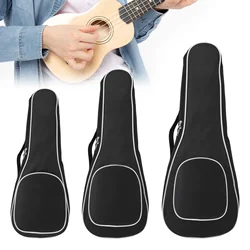 21 / 23 / 26 Inch Portable Black Ukulele Bag 5mm Sponge Soft Case Gig Ukulele Mini Guitar Waterproof Backpack