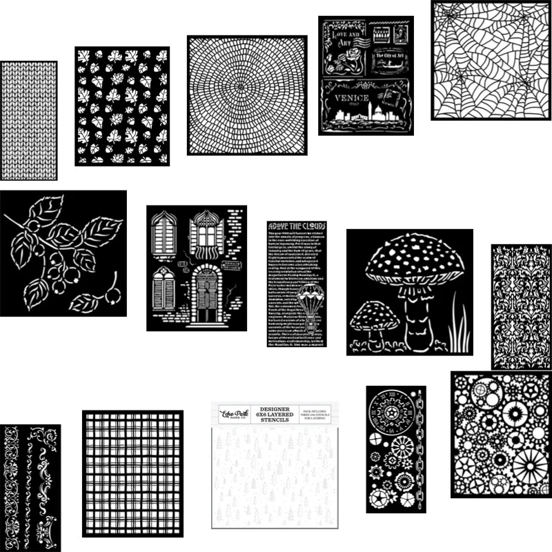 Cards Tapestry Borders Gears Pattern Cutting Stencil Scrapbook Diary Decoration Stencil Embossing Template DIY Greeting Card