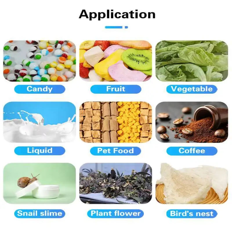 3kg Instant Coffee Milk Tea Vacuum Freeze Dryer Commercial Use Cryogenic Lyophilizer Small