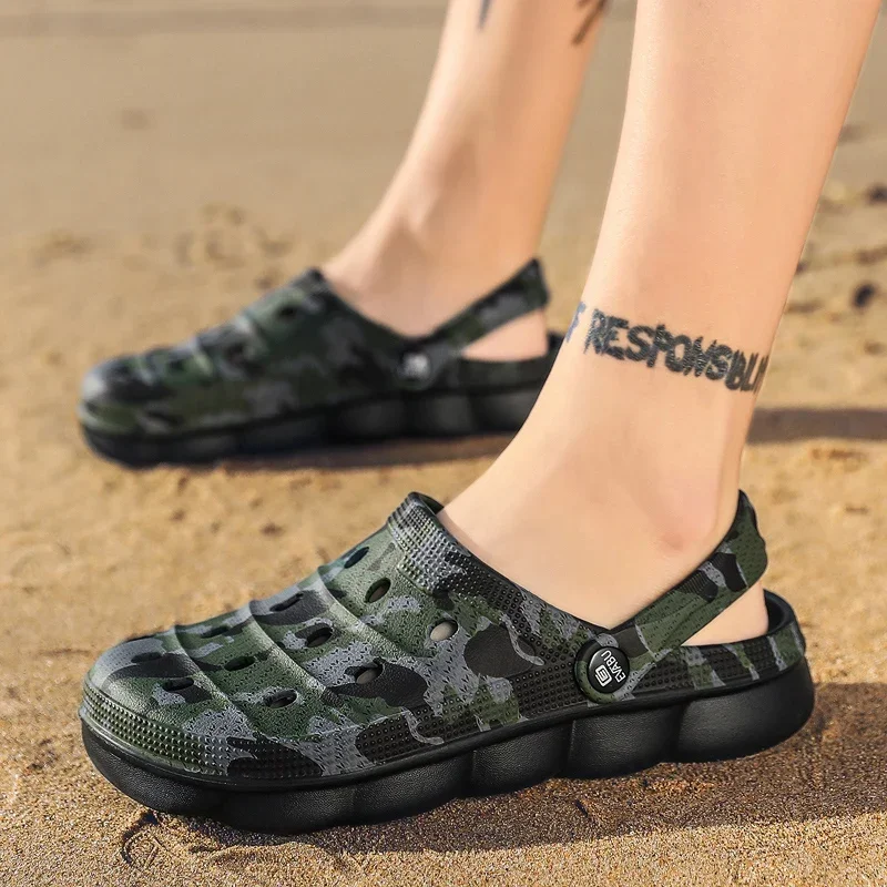 2024 Sandały plażowe Mężczyźni Outdoor Fishing Sandały EVA Summer Garden Clogs Mężczyźni Sandały Outdoor Sports Slippers Zapatos Hombre Rozmiar 45