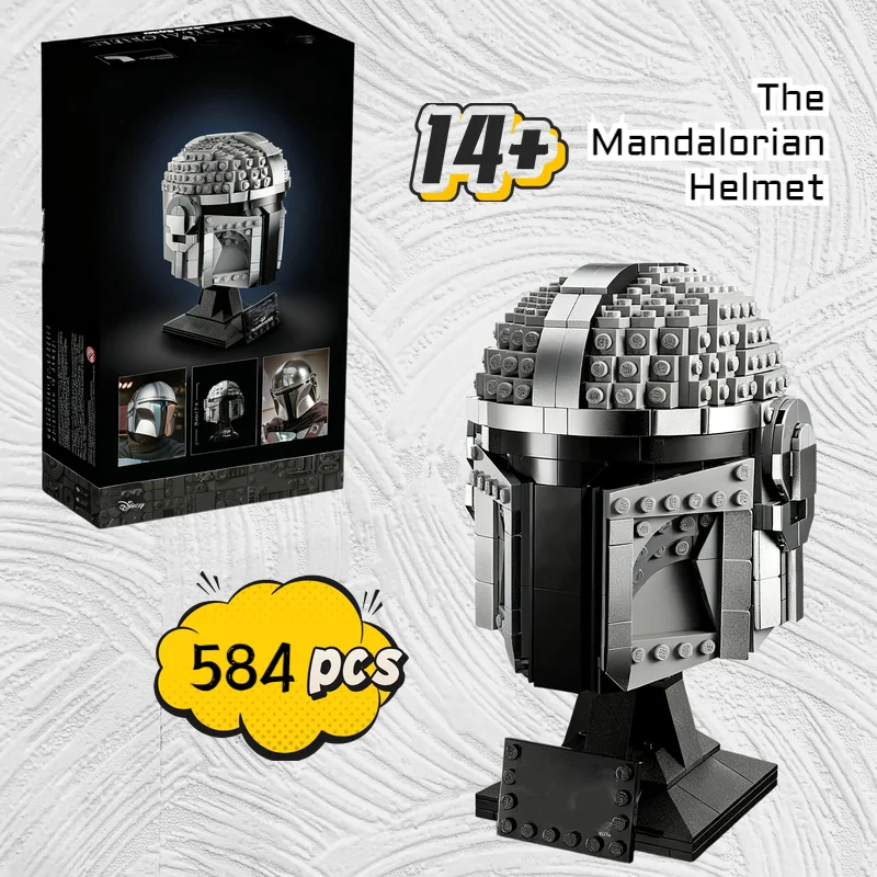 584 قطعة خطة معركة النجوم خوذة ماندالوريان سفينة الفضاء 75328 بنة تجميع لغز لعبة مجسمة لهدايا عيد الميلاد وأعياد الميلاد