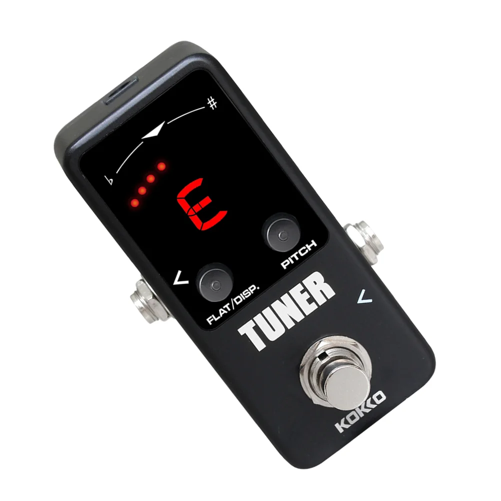 MINI Chromatic Dual Mode Guitar Tuner Pedal with LED Display True Bypass Guitar Effects Pedal for Music Instrument Accessories (