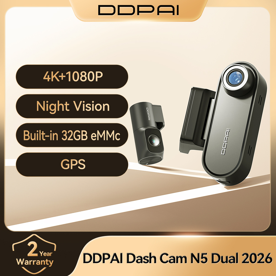  DDPAI N5 Dual 4K HDR Dash Cam Front Rear AI NightVIS Camera WiFi 6 GPS ADAS Voice Control 24H Parking Mode 32G eMMC Car DVR 