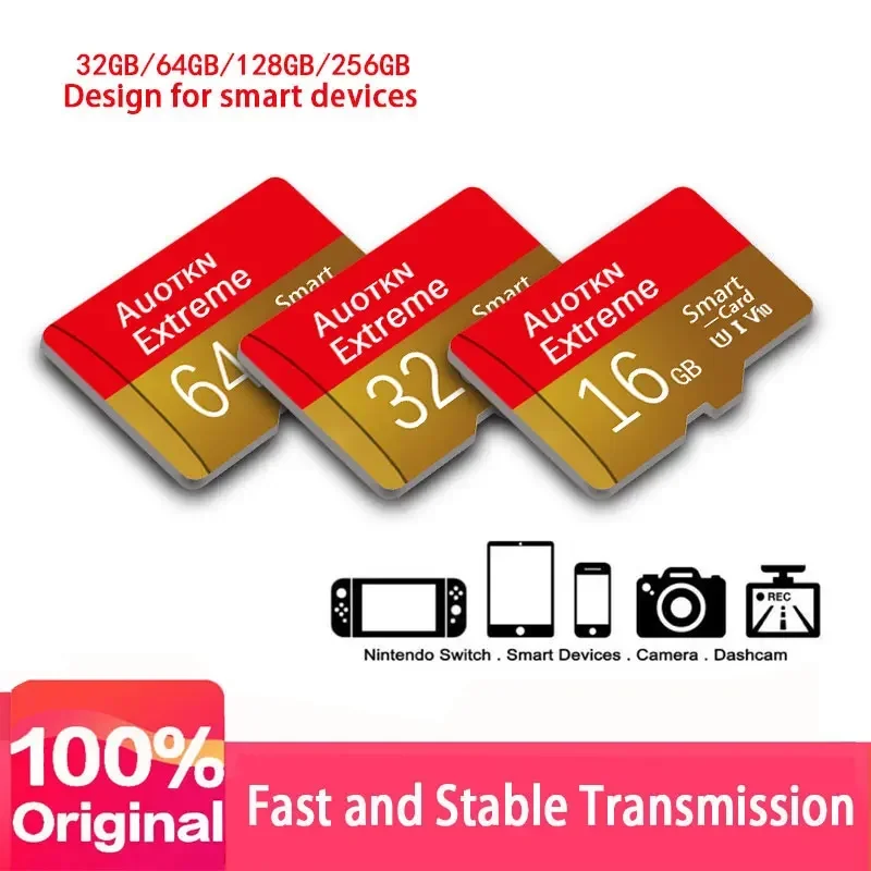 Carte Micro SD Originale de Classe 10 pour Téléphone, Appareil Photo, PS5, Flash, 8 Go, 16 Go, 32 Go, 256 Go, 64 Go, 128 Go