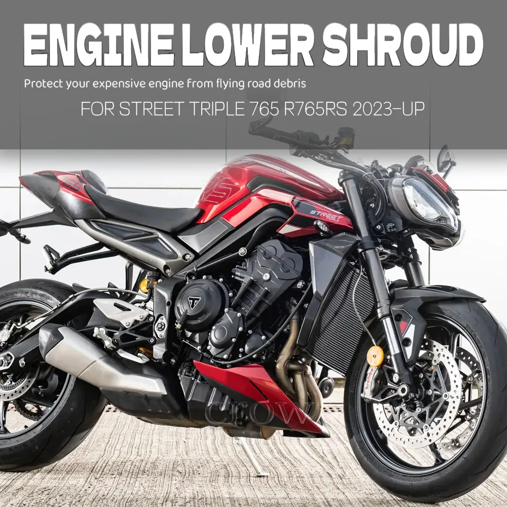 New Motorcycle Engine Lower Spoiler Body Fairing Protector Guard Chassis Shield For Street Triple 765 RS R 765RS 765R 2023 2024