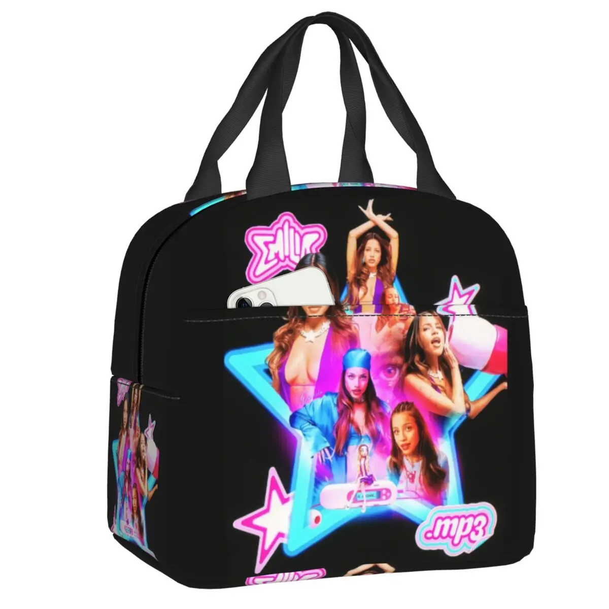 

Custom Argentine Singer Emilia Mernes Lunch Bag Men Women Warm Cooler Insulated Lunch Box for Kids School Children