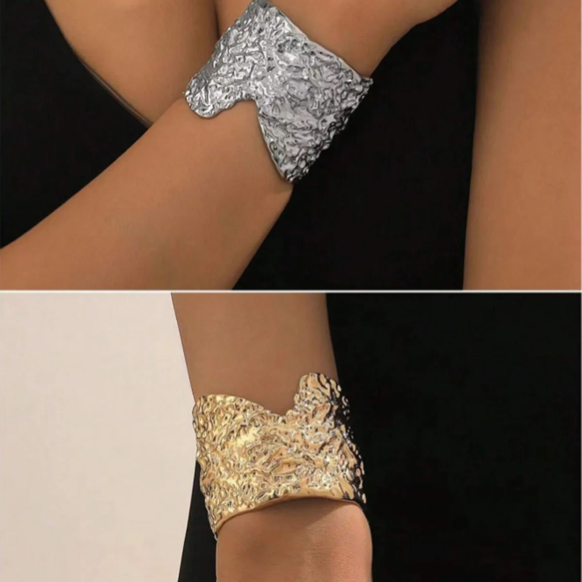 Bracelet For Women Open Wide Irregular Bangle Geometric Metal Bangles Party Gift Holiday Fashion Jewelry DB021