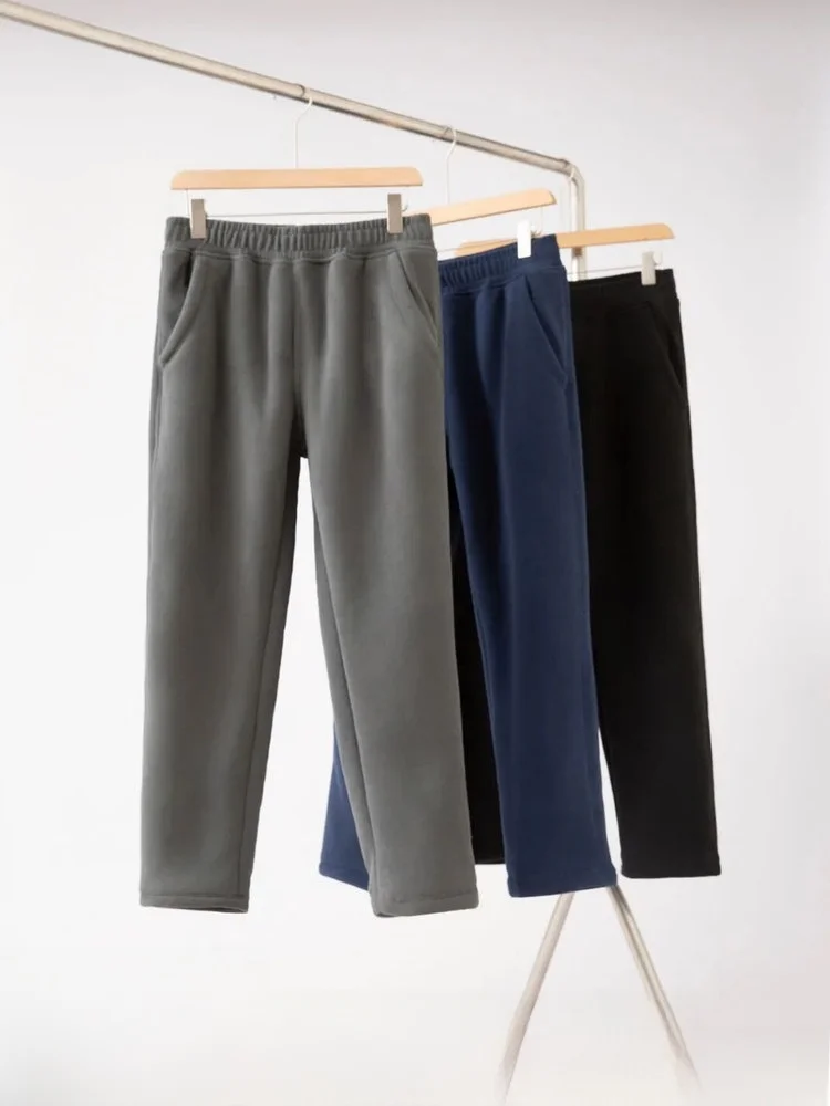 

Nordic Outdoor Men's Thermal Windproof Fce Lined Autumn Winter Pants Straight Leg Casual Polyester Fiber Warmth Protection