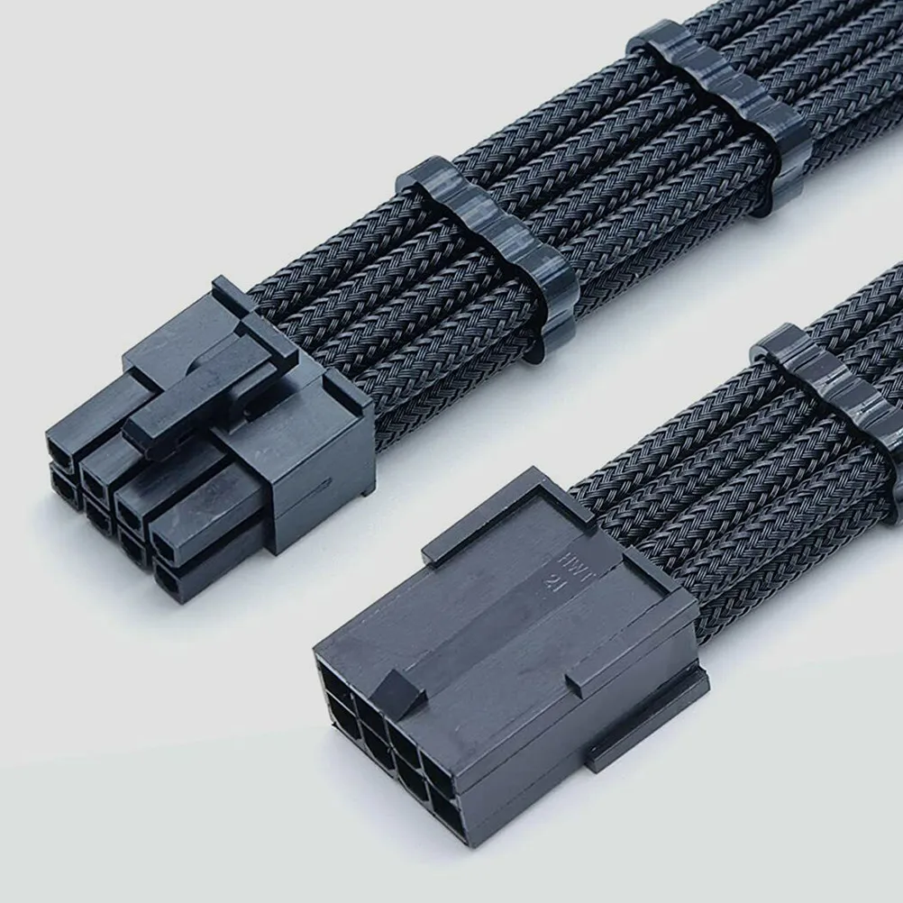 Nylon Braided Computer Motherboard Atx CPU Power Adapter Cable 8Pin 30Cm CPU Power Supply Extension Cable Organizer