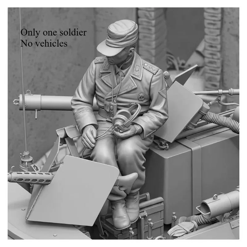 Kit de modelo de figura de resina a escala 1/35, estatua de historia microescala, comandante de tanque, 1 persona, sin montar y sin pintar, N602