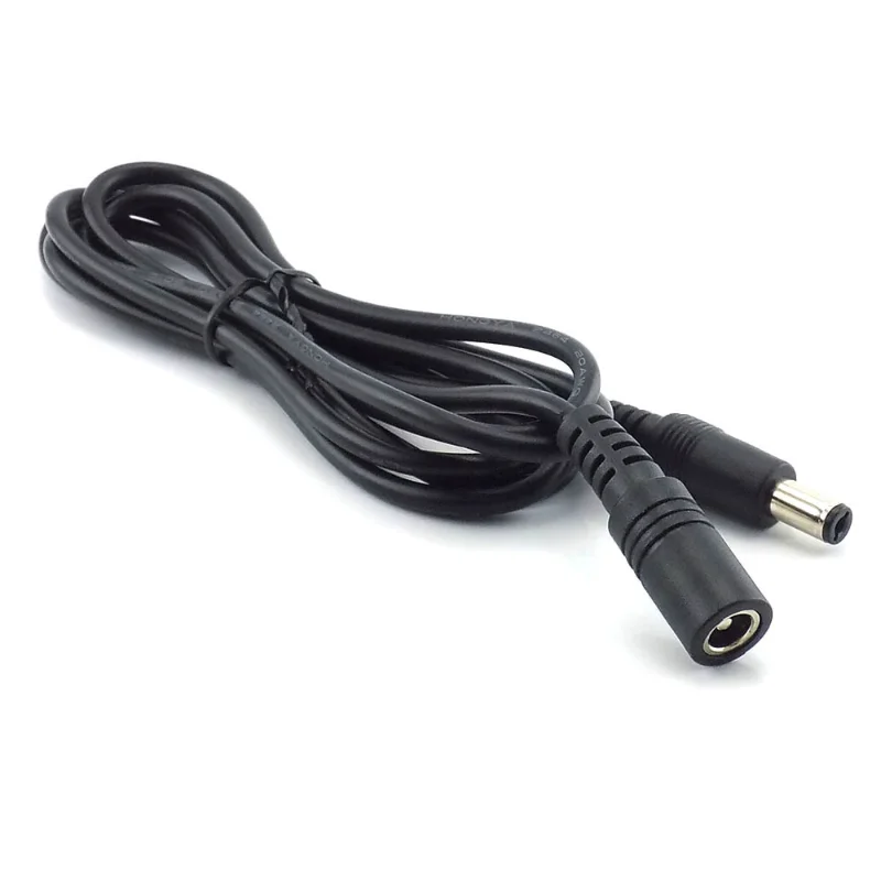 Cable de extensión de alimentación de CC CCTV, adaptador de Cable de alimentación de 5,5mm x 2,1mm, enchufe hembra a macho, para cables de extensión de alimentación de cámara